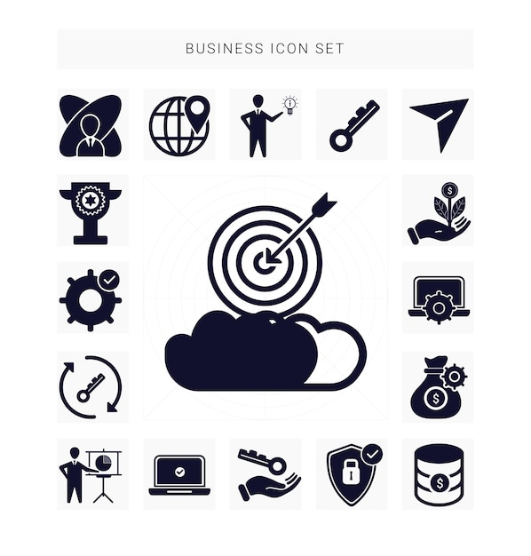 Set of Business symbol Premium Vector