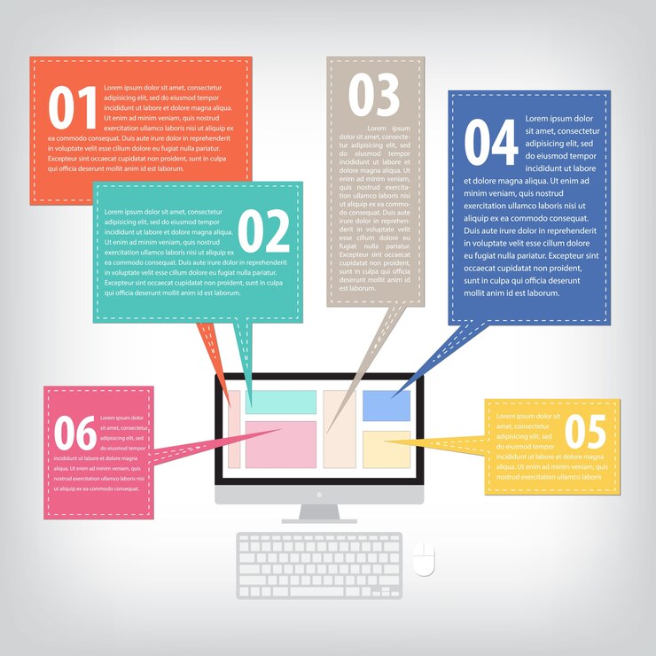 Vector set business technology bubble speech template.