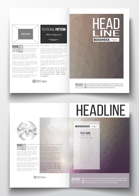 Vector set of business templates for brochure