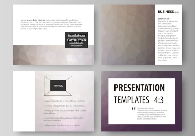 set of business templates for presentation slides. 