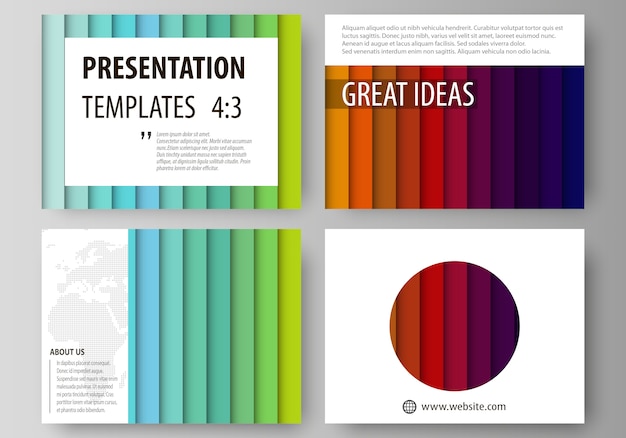 Vector set of business templates for presentation slides