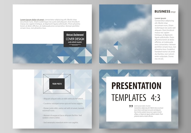 Vector set of business templates for presentation slides