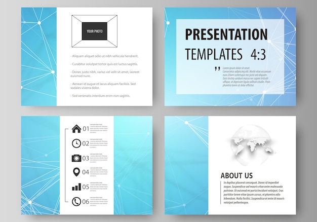 Набор бизнес-шаблонов для слайдов презентации.
