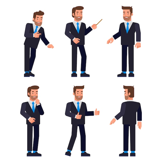 Set of businessman character ,