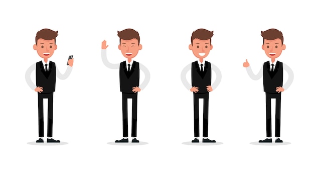 Set of Businessman character