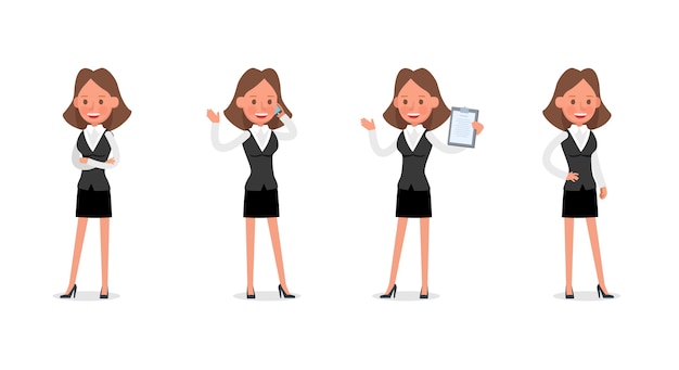 Set of Businesswoman character 