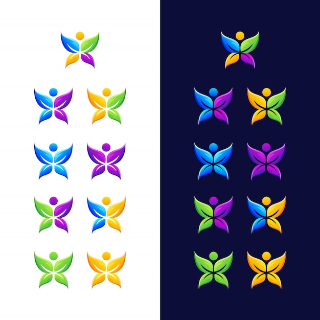 Set of Butterfly Logo