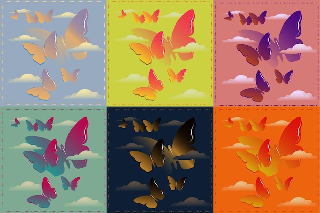 set of the butterflys