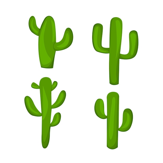 Set of Cactus Plant Icons