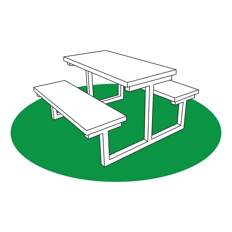 Vector set of cafe tables and chairs