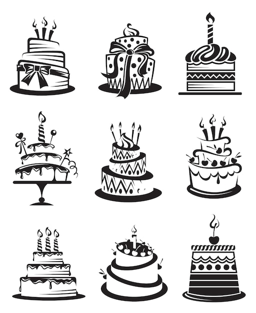 set of cakes