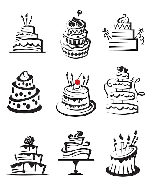 set of cakes