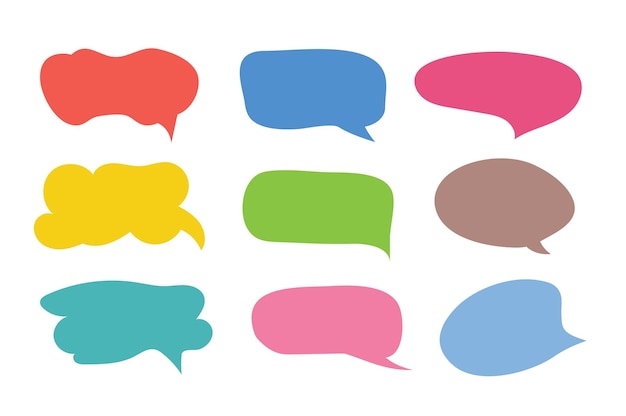 Premium Vector | Set of callout speech bubbles chats elements icons ...