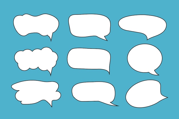 Set of callout speech bubbles chats elements icons vector illustration