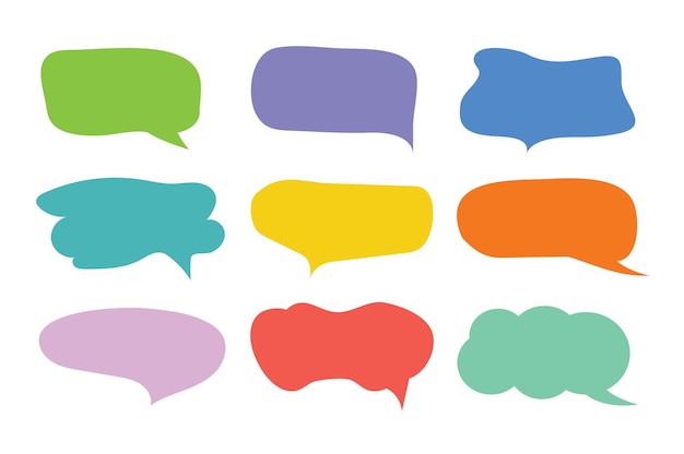 Set of callout speech bubbles chats elements icons vector illustration