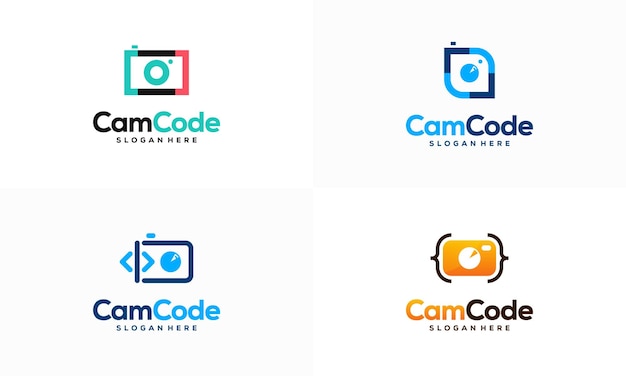 Set of Camera logo designs concept vector Photography logo template icon