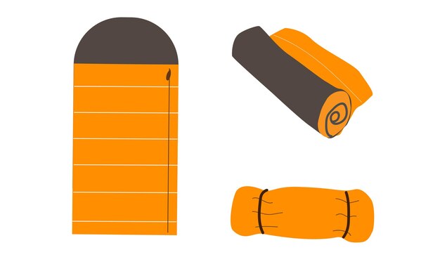 Set camping sleeping bag for travel of elements