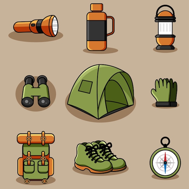 Set of camping tools