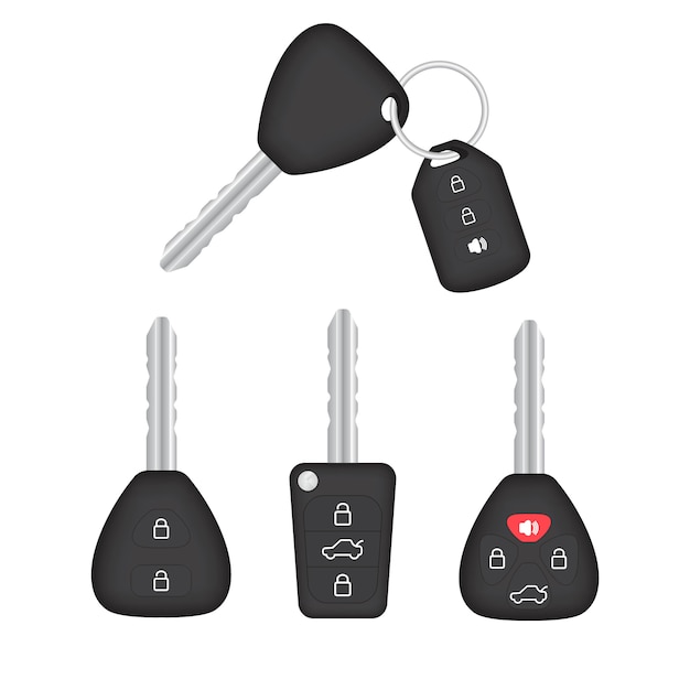 Vettore set di chiavi della macchina auto