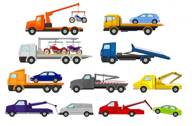 Vector set of car loaders.