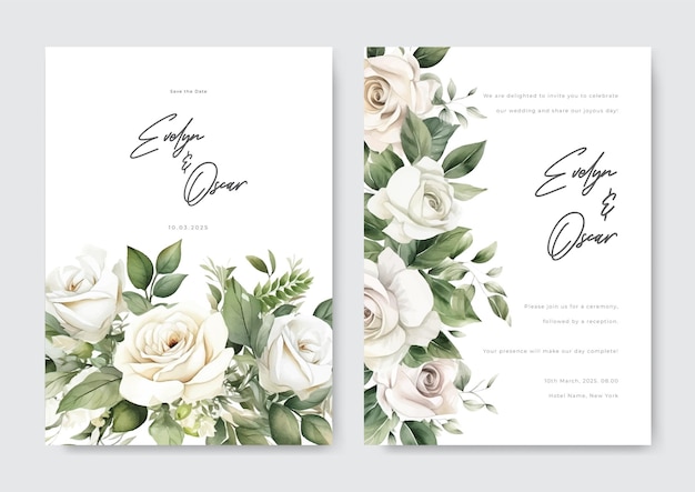 Набор открыток с цветочными розовыми листьями Концепция свадебного орнамента Цветочный плакат приглашает Векторная декоративная открытка или фон дизайна приглашения