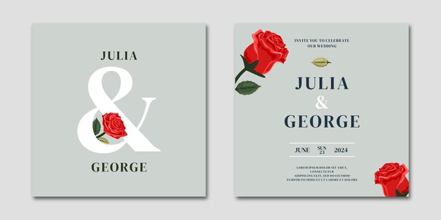 Set of card with flower rose, leaves. wedding ornament. floral decorative invitation background.