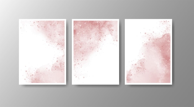 Vector set of cards with hand drawn blots element on white background. design for your date, postcard.