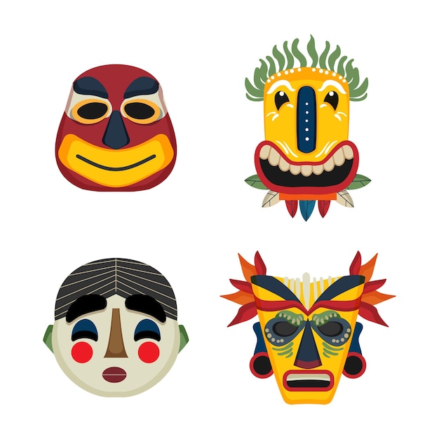 Vector set of carnival masks