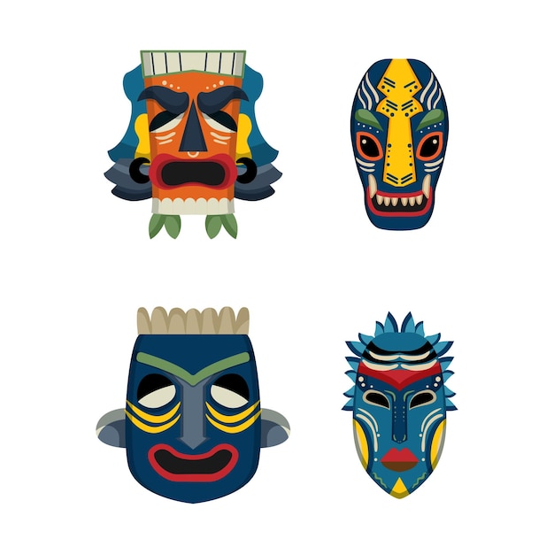 Set of Carnival Masks