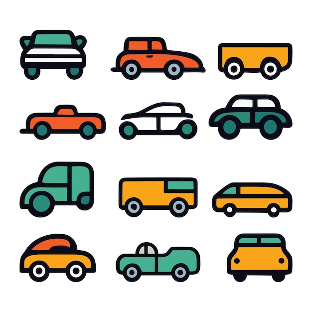 Set of cars icons