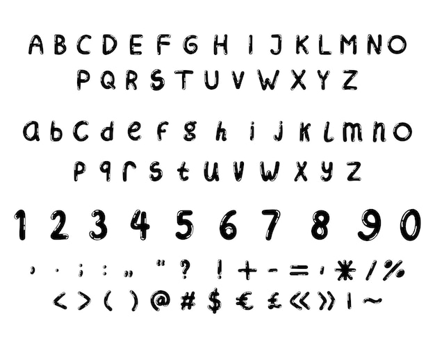 Set of Cartoon Alphabet