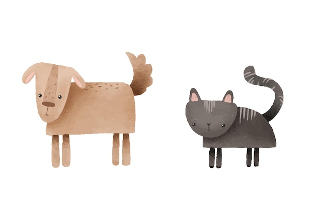 Set di animali artiodattili dei cartoni animati della fattoria barnyard set