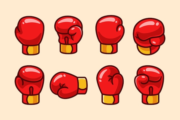 Set di guantoni da boxe dei cartoni animati