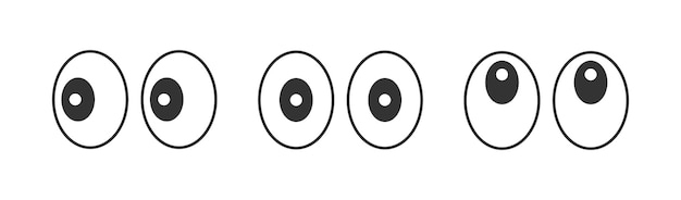 漫画の目アイコン アイコン ベクトル図を設定します。