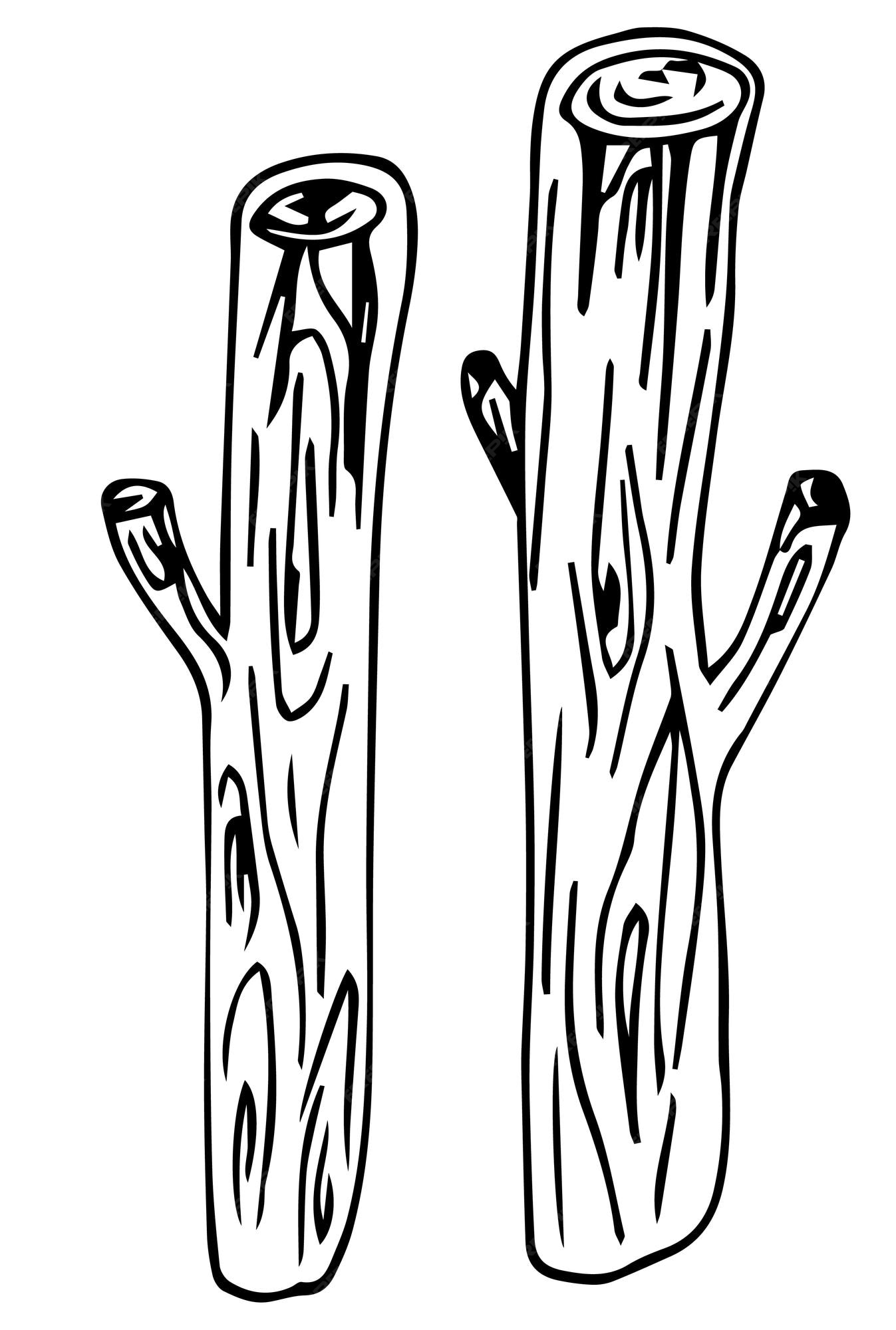 Premium Vector | Set of cartoon illustration - black and white sketch log. building material wood. a natural element. Premium Vector | Set of cartoon illustration - black and white sketch log. building material wood. a natural element.