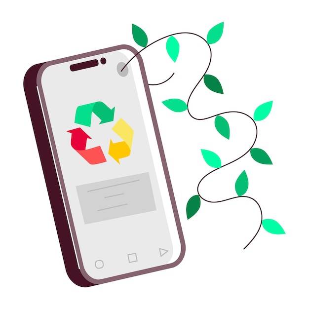 Set of Cartoon Style Sustainability Stickers