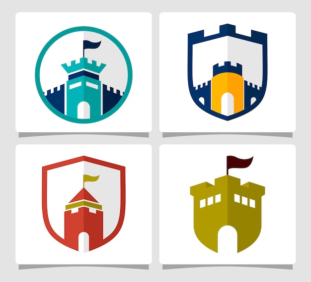 Set Castle Logo Template Design Inspiration