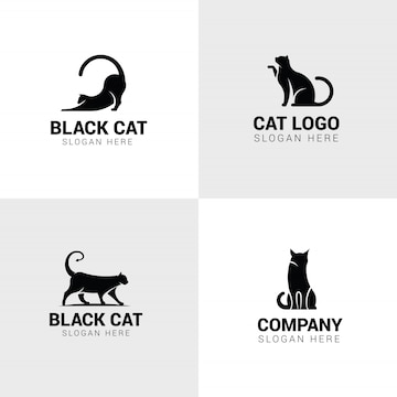 Instant Download Cat Logo Icon Marks Set Vector Format 