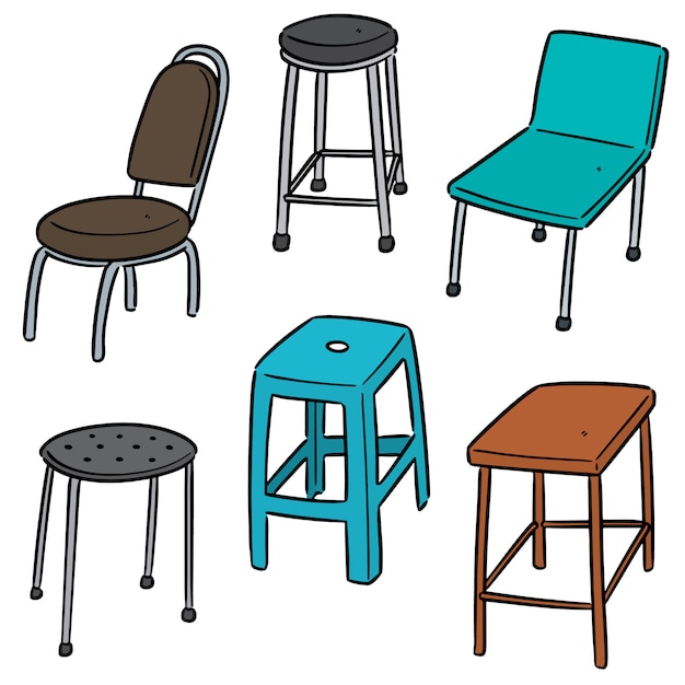 Vector set of chair