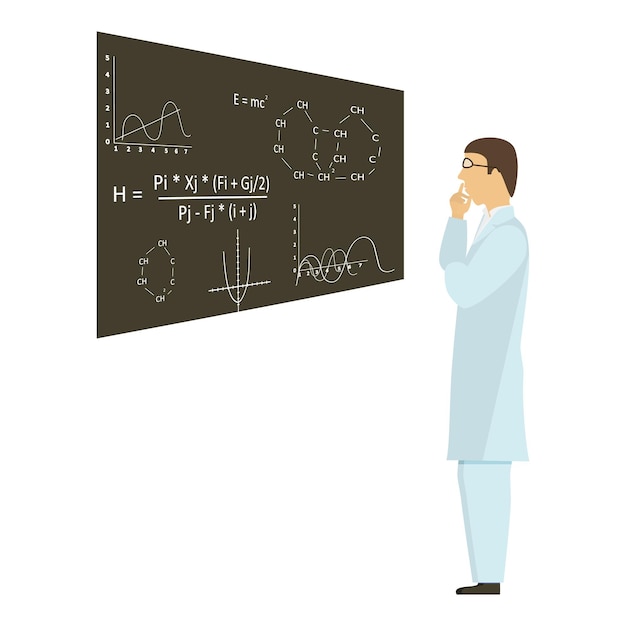 Vector set of characters carrying out scientific researches vector illustration item 9