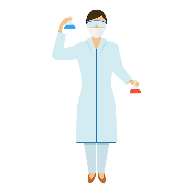 Vector set of characters carrying out scientific researches vector illustration item