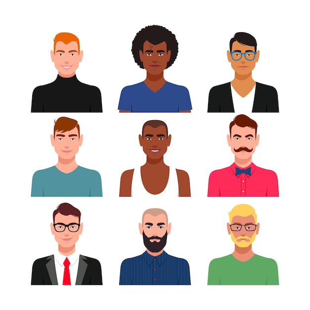 Set of characters for web. Vector illustration