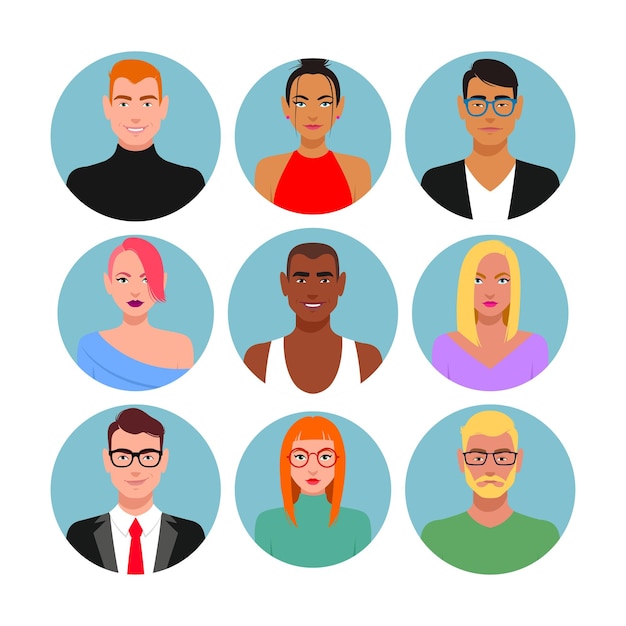 Vector set of characters for web. vector illustration