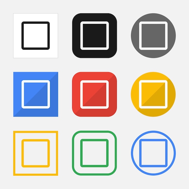 Vector set of check box icons for your web site or mobile app