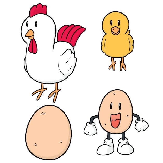 set of chicken and egg