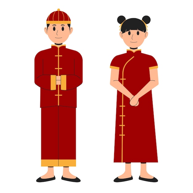 Set of chinese vector illustration