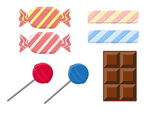 set of chocolate candies