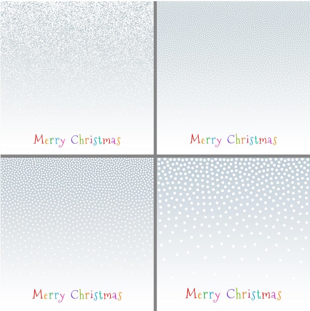 Vector set of christmas circle patterns collection of new year gradient snow flake dots backgrounds vector