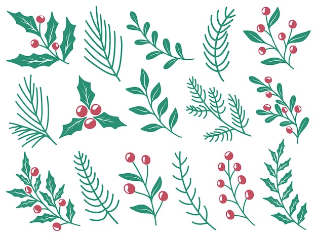 Set of Christmas design elements collection