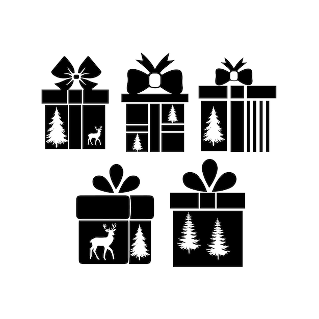 Set of christmas design elements vector